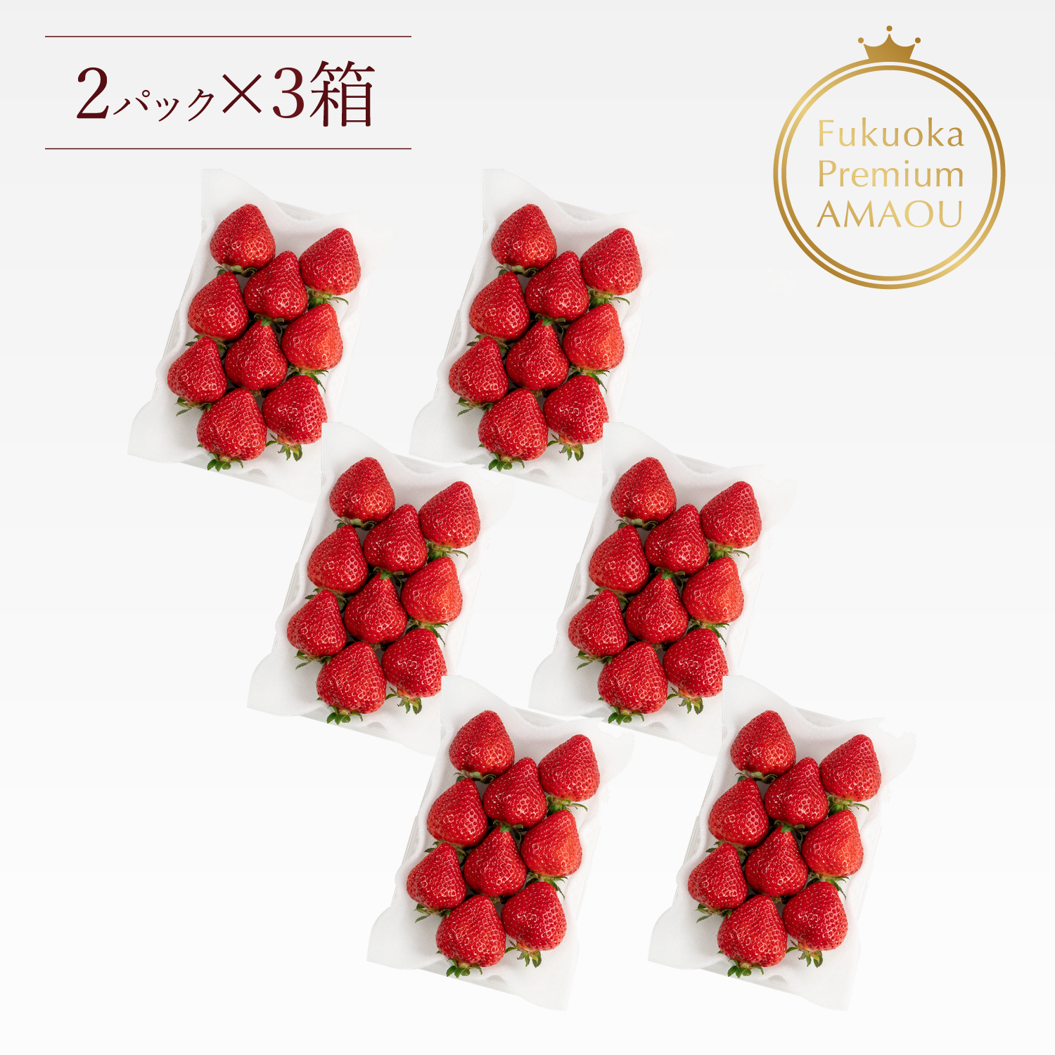 福岡産直 完熟あまおう 2５0ｇ×6パック（特選 6~12玉）
